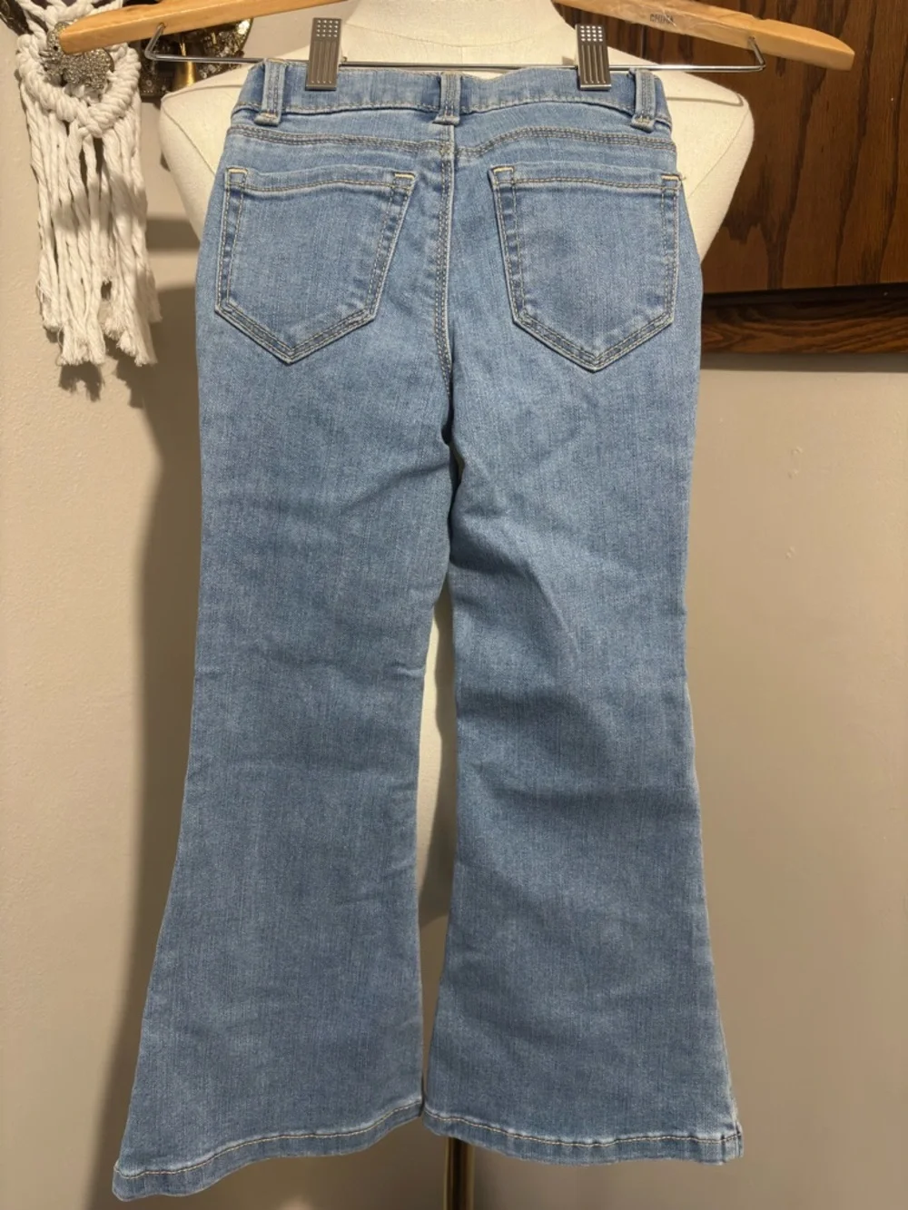 Wonder Nation Embroidered Hearts Bootcut Flare Jeans Size 4/5 NWT